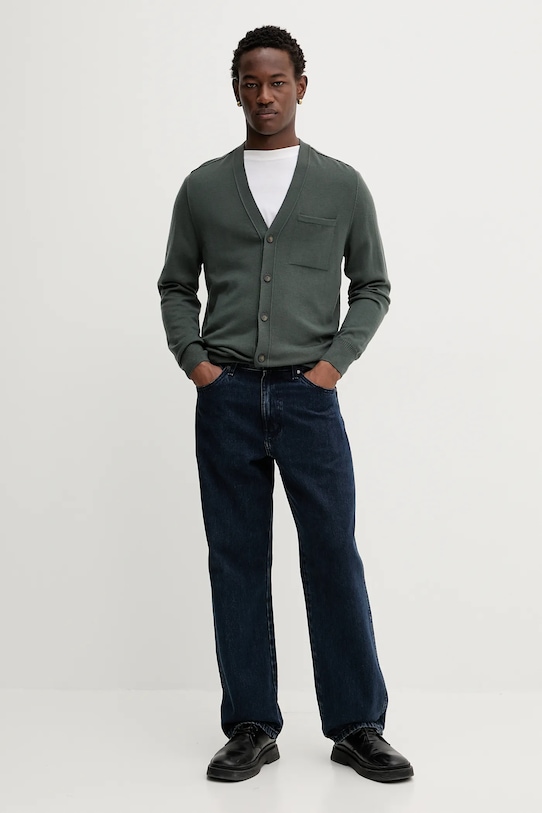 Вовняний кардиган Marc O'Polo 529506361042 зелений AW25