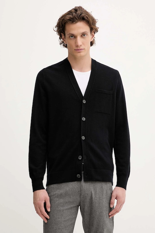 Vlnený kardigán Marc O'Polo vlna čierna 529506361042