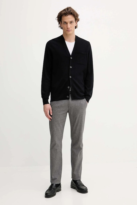 Vlnený kardigán Marc O'Polo 529506361042 čierna AW25