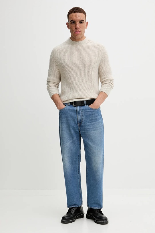 Marc O'Polo sweter z dodatkiem wełny 529506860144 beżowy AW25