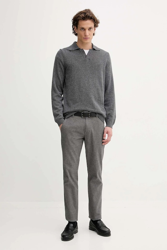 Marc O'Polo sweter z dodatkiem wełny 529514460150 szary AW25