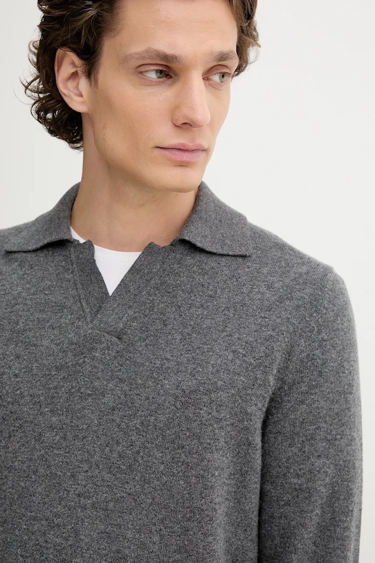 Marc O'Polo sweter z dodatkiem wełny szary 529514460150