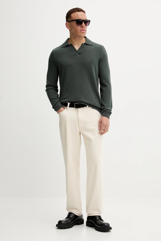 Светр із додаванням вовни Marc O'Polo 529514460150 зелений AW25