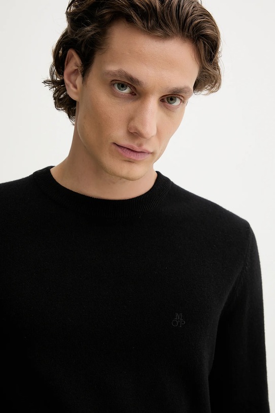 Marc O'Polo sweter z dodatkiem wełny czarny 529514460504