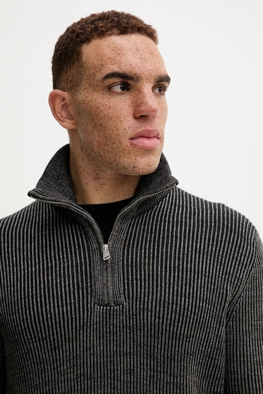 Marc O'Polo sweter z dodatkiem wełny szary M29507960118