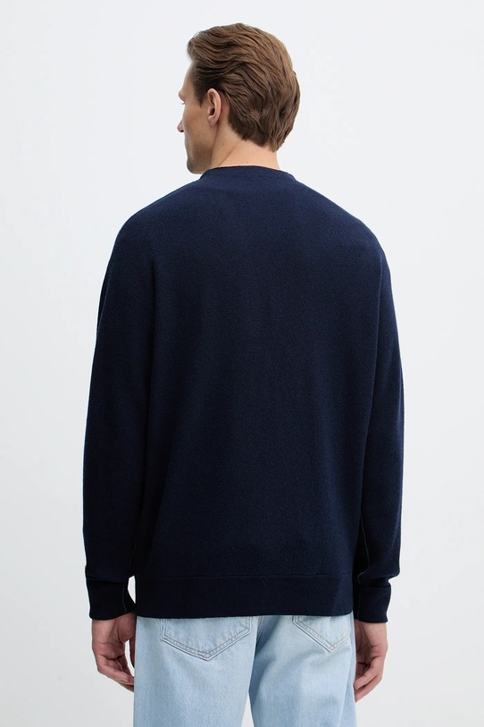 Oblečenie Vlnený kardigán Lacoste AH0397 tmavomodrá