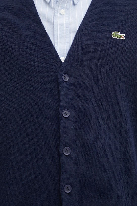 Lacoste kardigan wełniany granatowy AH0397