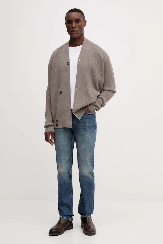 Liu Jo cardigan din amestec de cașmir QF5171.MA23P maro AW25