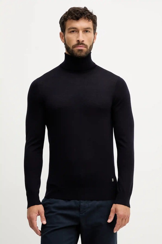 Liu Jo maglione in lana scollo a collo alto blu navy QXX072.MA27P