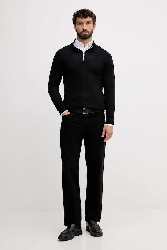 Lindbergh pulover de lână 30.800055 negru AW25