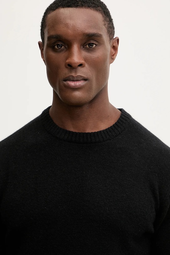 Lindbergh sweter z dodatkiem wełny czarny 30.800220