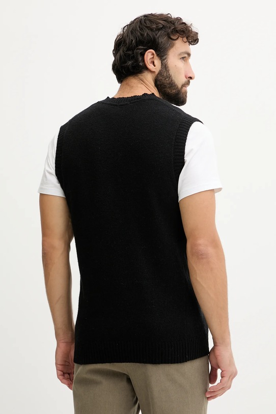 Odzież Lindbergh kamizelka z dodatkiem wełny 30.800221 czarny