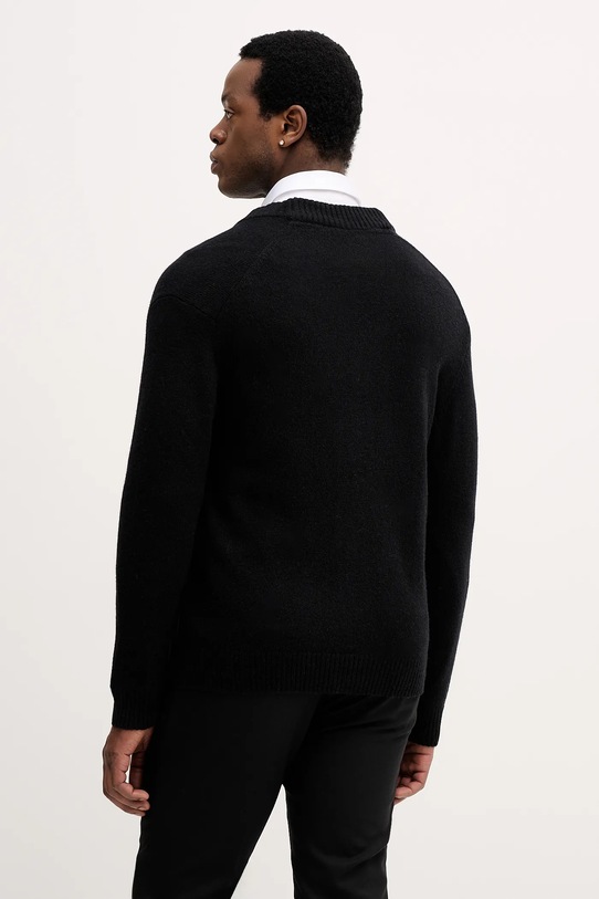 Odzież Lindbergh kardigan z dodatkiem wełny 30.800223 czarny