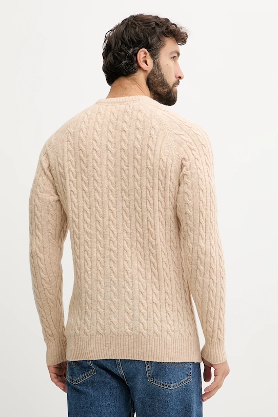 Odzież Lindbergh sweter z dodatkiem wełny 30.800227 beżowy