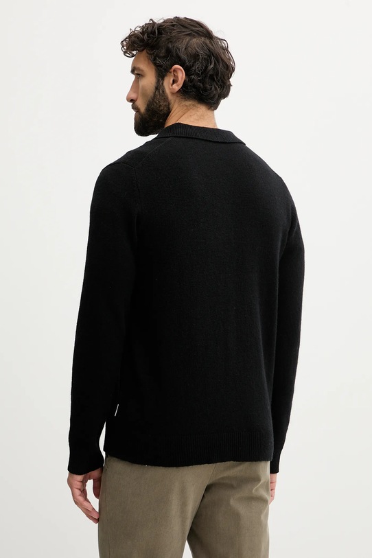 Odzież Lindbergh kardigan z dodatkiem wełny 30.800229 czarny