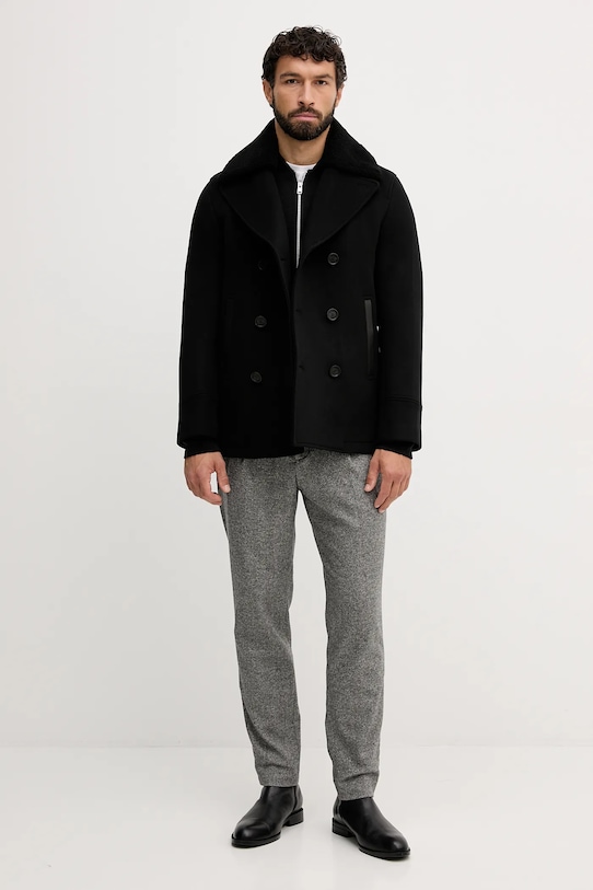 Lindbergh kardigan z dodatkiem wełny 30.825045 czarny AW25