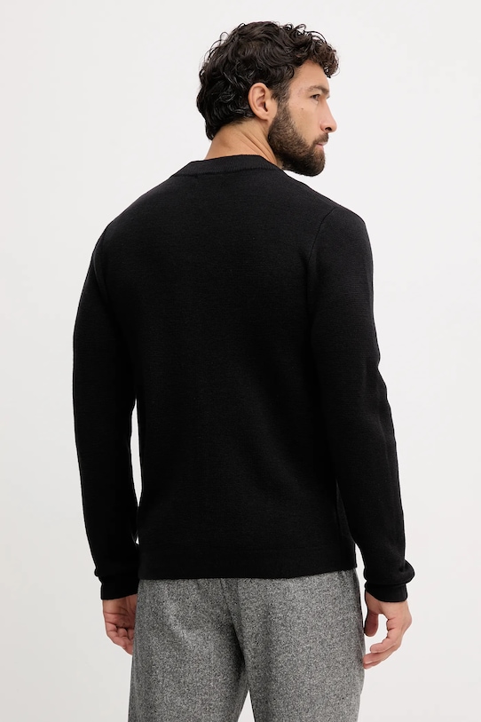 Odzież Lindbergh kardigan z dodatkiem wełny 30.825045 czarny