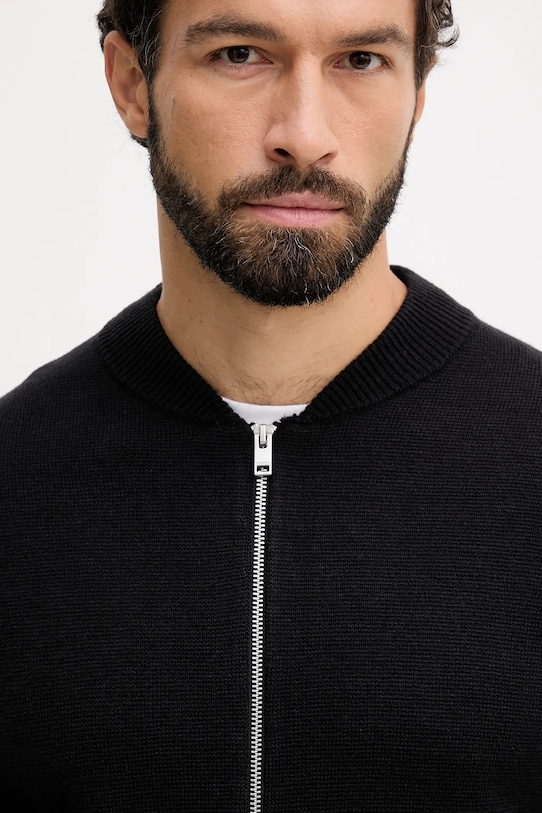 Lindbergh kardigan z dodatkiem wełny czarny 30.825045