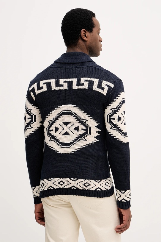 Odzież Lindbergh kardigan bawełniany 30.827014 granatowy