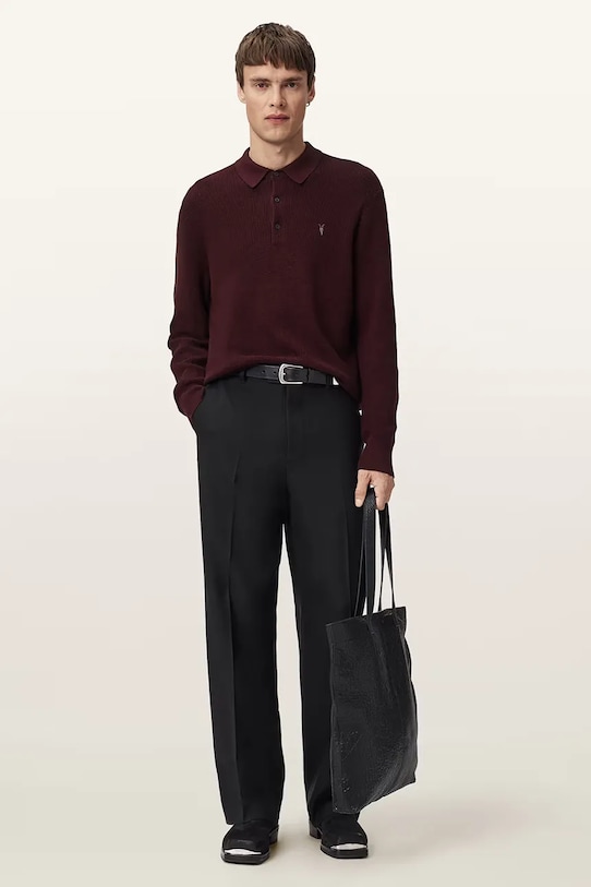 Свитер с добавлением шерсти AllSaints ASPEN M095KB бордо