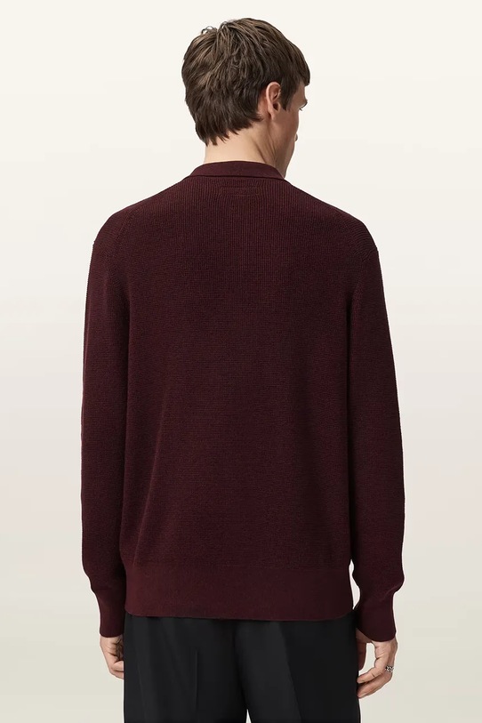 AllSaints sweter z dodatkiem wełny ASPEN M095KB brązowy NC25