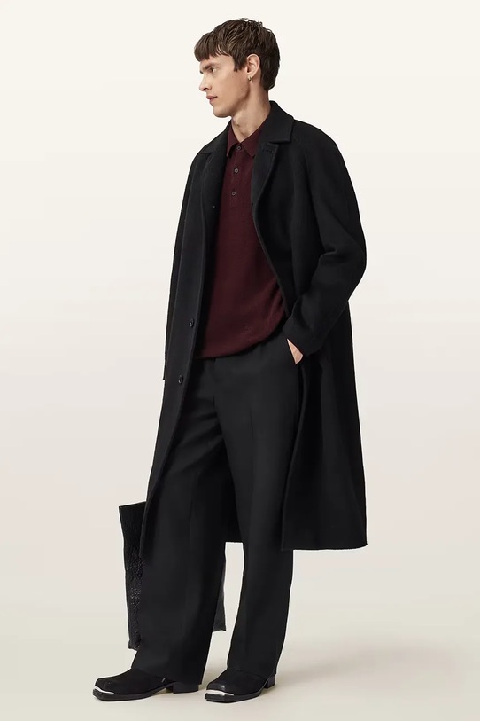 AllSaints sweter z dodatkiem wełny ASPEN M095KB