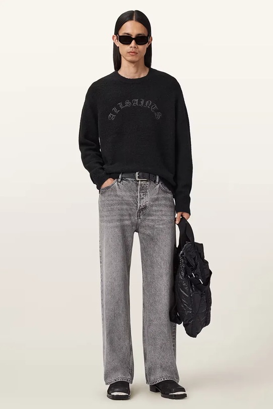 Ρούχα Πουλόβερ με προσθήκη αλπακά AllSaints CURV M020KD μαύρο