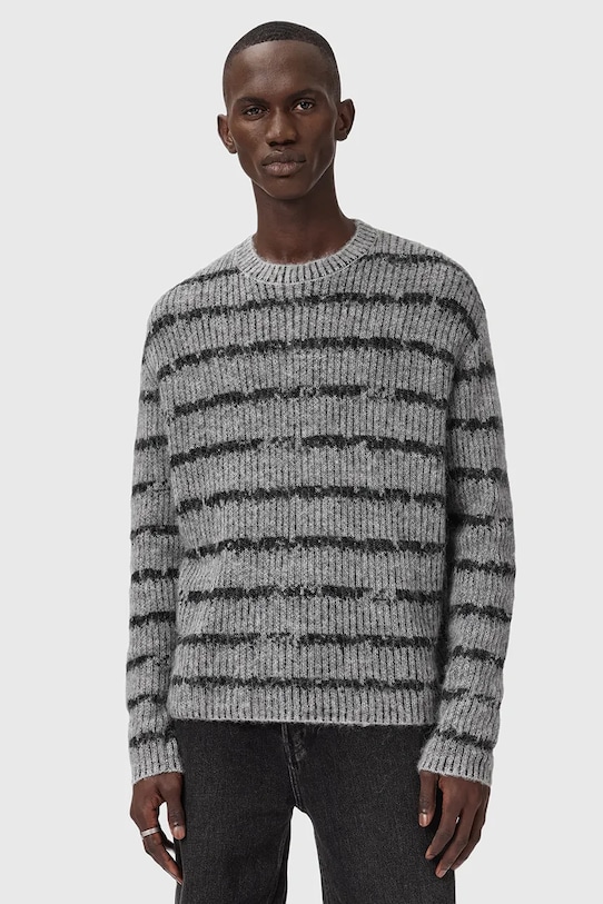 Îmbrăcăminte AllSaints pulover din amestec de lână DISSOLVED M003KD gri