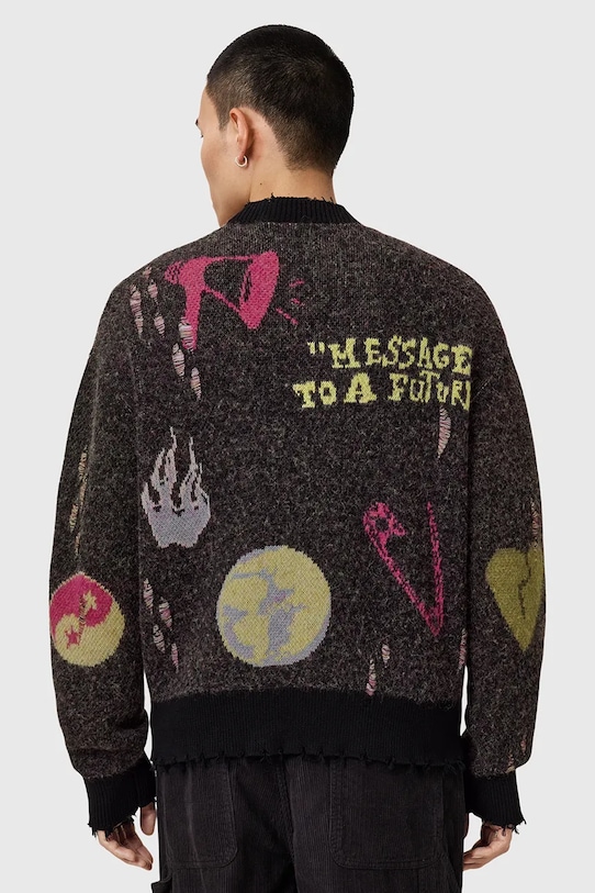 AllSaints cardigan din amestec de lână EMOTIVE M014KD negru