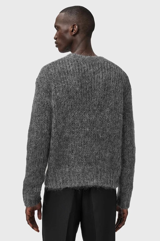 Odzież AllSaints sweter z dodatkiem wełny MYLES M050KD szary