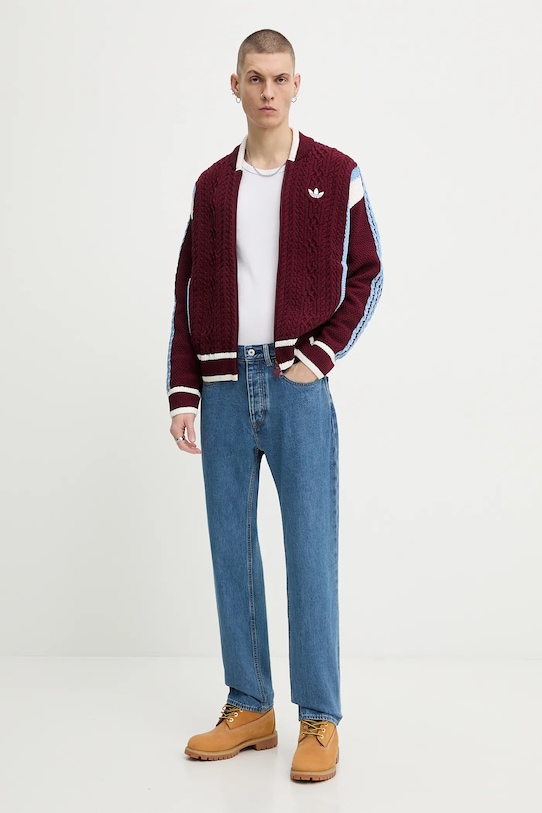 adidas Originals kardigan Wicons KR7633 bordowy AW25