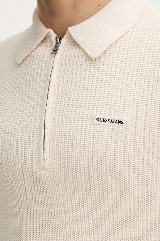 Guess Jeans sweter bawełniany M5BR05.Z3HM1 beżowy