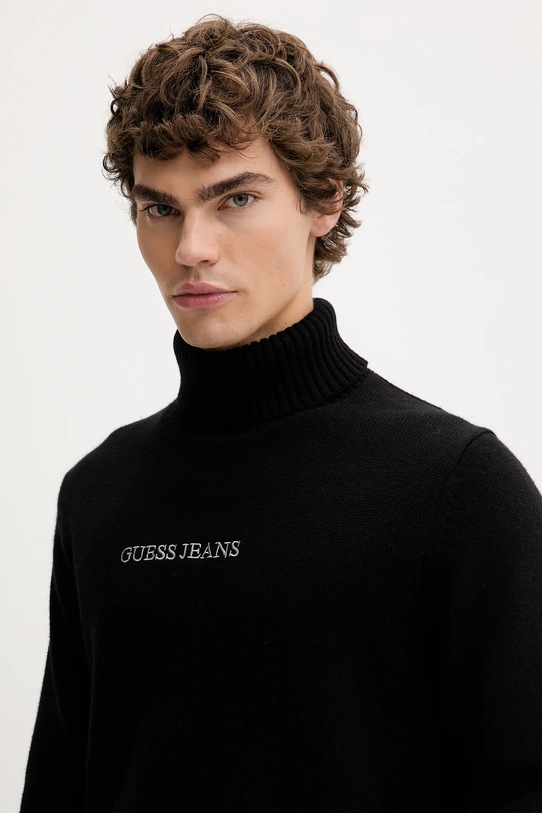 Guess Jeans sweter z dodatkiem wełny czarny M5BR58.Z0561