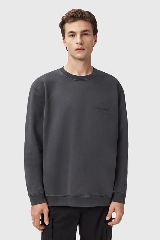 AllSaints felpa in cotone FUTURE M001ND grigio