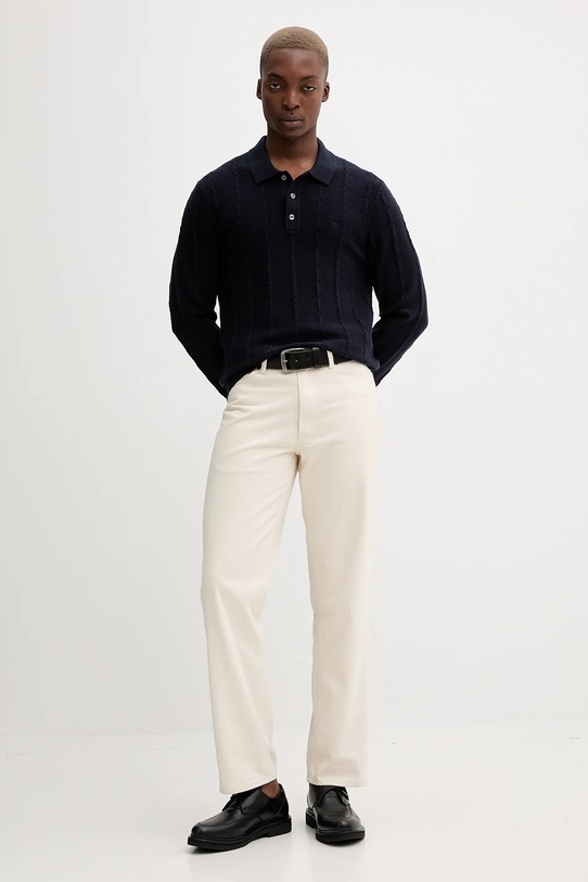 Abercrombie & Fitch sweter z dodatkiem wełny KI120.5142.200 granatowy AW25