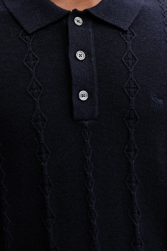Abercrombie & Fitch sweter z dodatkiem wełny KI120.5142.200 granatowy