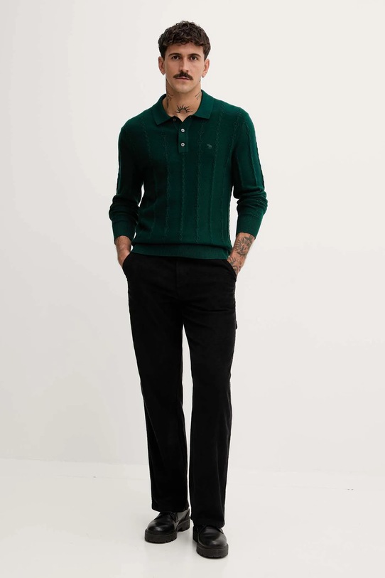Abercrombie & Fitch sweter z dodatkiem wełny KI120.5142.300 zielony AW25