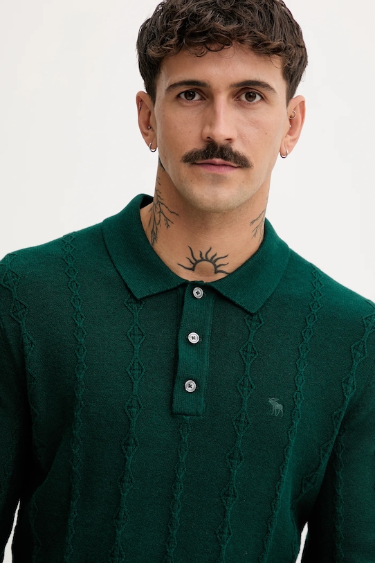 Abercrombie & Fitch sweter z dodatkiem wełny zielony KI120.5142.300