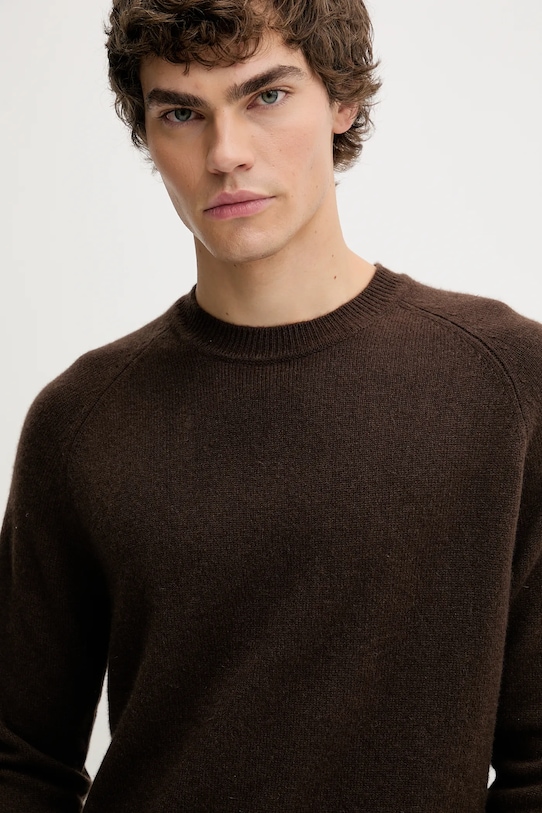 FROM FUTURE sweter kaszmirowy brązowy MPR01486