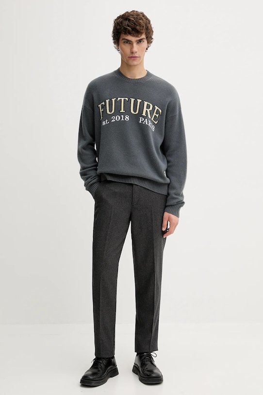 FROM FUTURE sweter kaszmirowy MPR03345 szary AW25