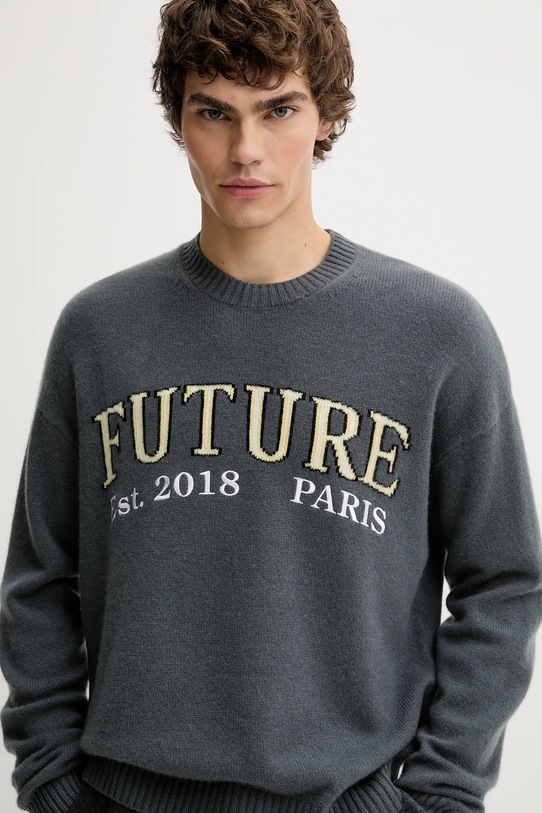 FROM FUTURE sweter kaszmirowy szary MPR03345