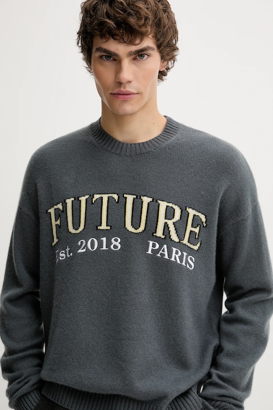 FROM FUTURE sweter kaszmirowy szary MPR03345