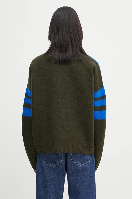 Odzież Wales Bonner sweter wełniany Calm Polo UA25KN15.WO15.750 niebieski