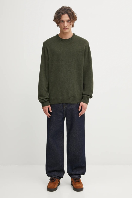 Carhartt WIP sweter z dodatkiem wełny Alten Sweater I033917.2ZXXX zielony