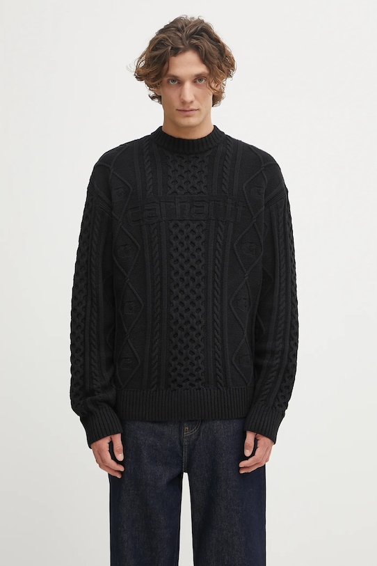 Carhartt WIP sweter Shawn Sweater gładkie czarny I035418.89XX
