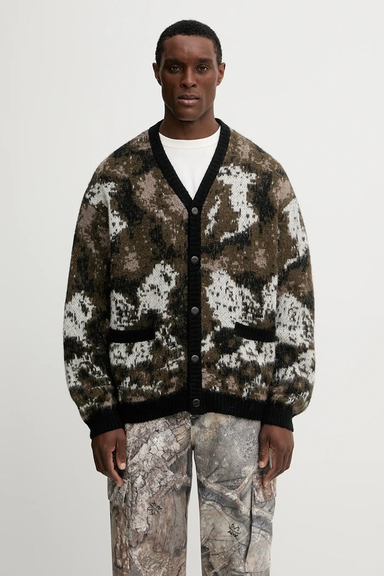 Carhartt WIP kardigan z dodatkiem wełny Merton Cardigan gruba multicolor I035391.38XXX