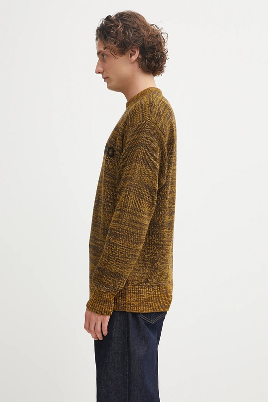 No Problemo sweter z dodatkiem wełny Mosca Crew Neck NP2009004 żółty AW25