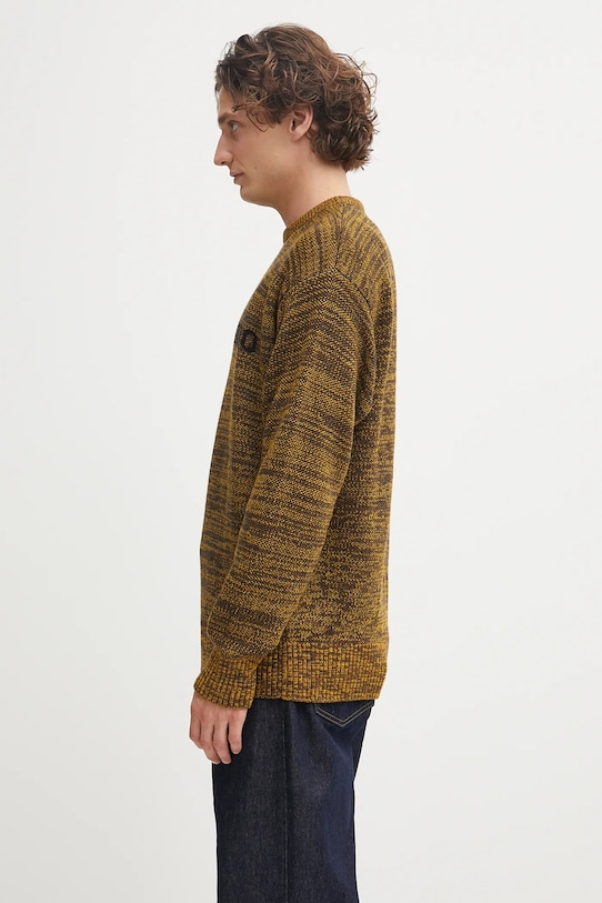 No Problemo sweter z dodatkiem wełny Mosca Crew Neck NP2009004 żółty AW25