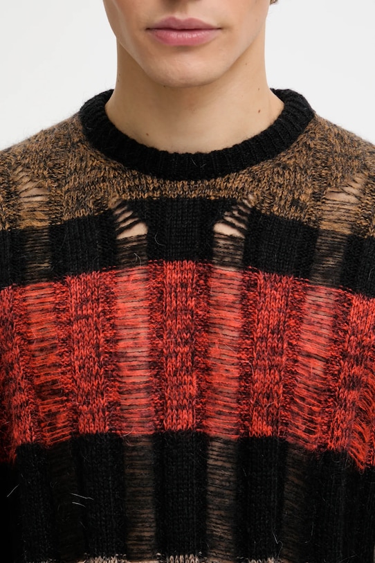 Svetr s příměsí mohéru Aries Mohair Cable AR2004304 vícebarevná