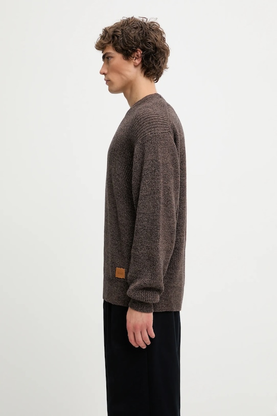 Svetr s příměsí vlny Aries Fisherman AR2004504 hnědá AW25